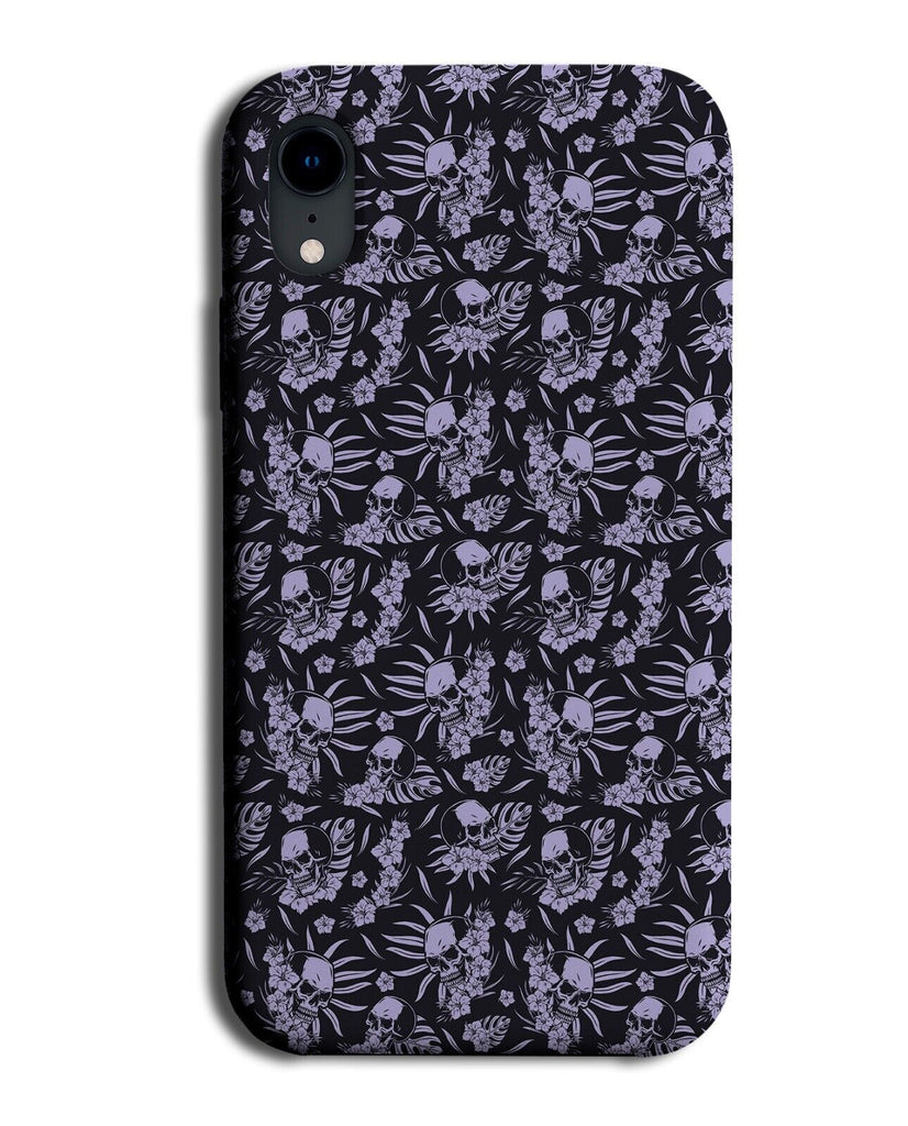 Lilac Skulls and Flowers Phone Case Cover Flower Skull Head Heads Floral CP27