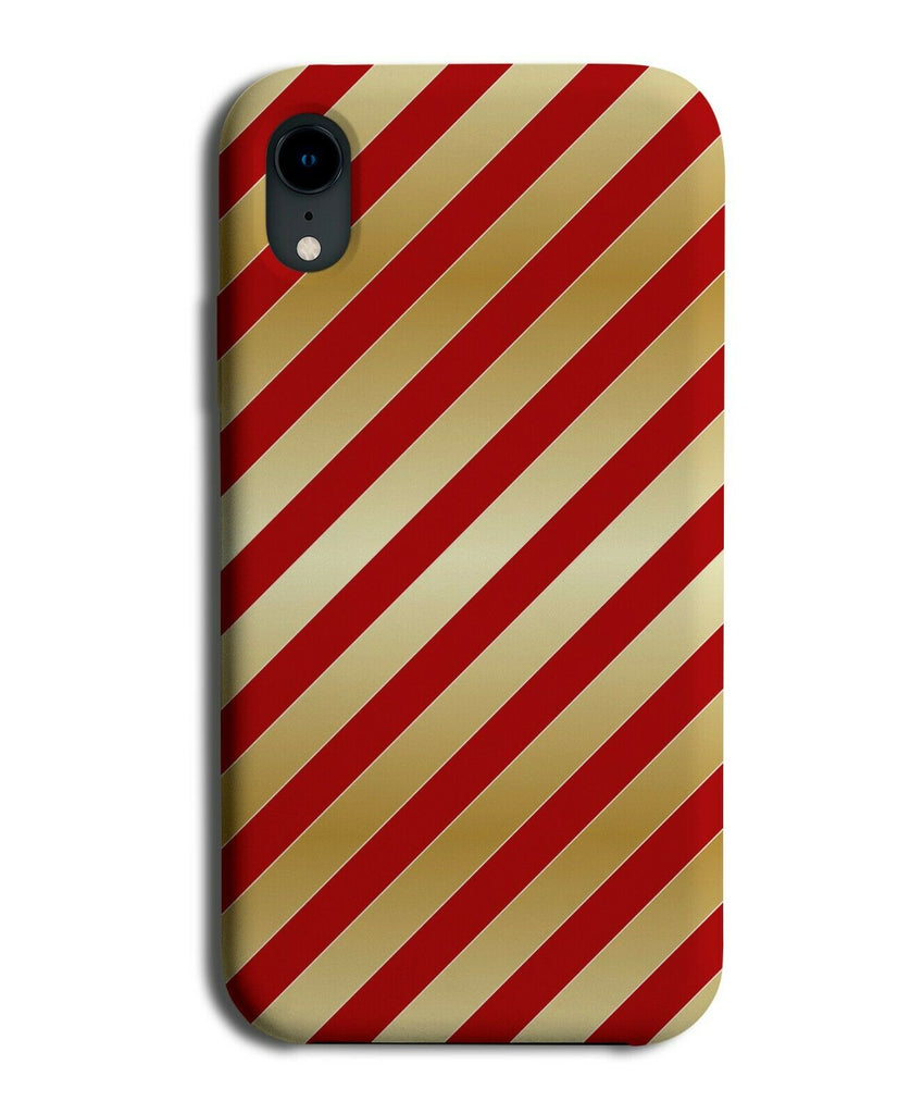 Christmas Red and Gold Lines Phone Case Cover Golden Present Style Print H800