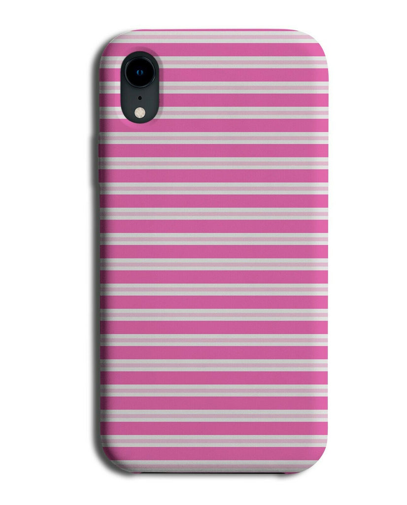 Pink and Hot Coloured Horizontal Stripes Phone Case Cover Striped Design G252