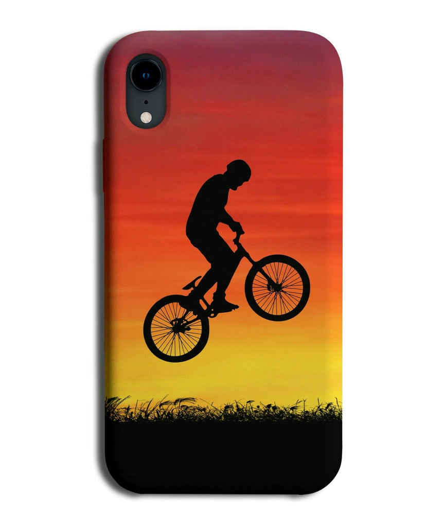 BMX Silhouette Phone Case Cover BMXer Bike Wheels Sunrise Sunset Sun Photo i753