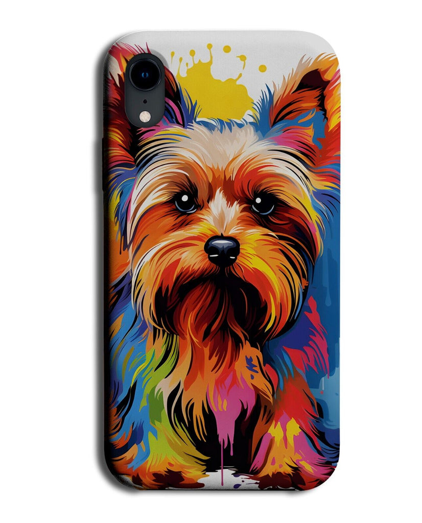 Colourful Yorkshire Terrier Phone Case Cover Dog Dogs Paint Splatters Fun CW62
