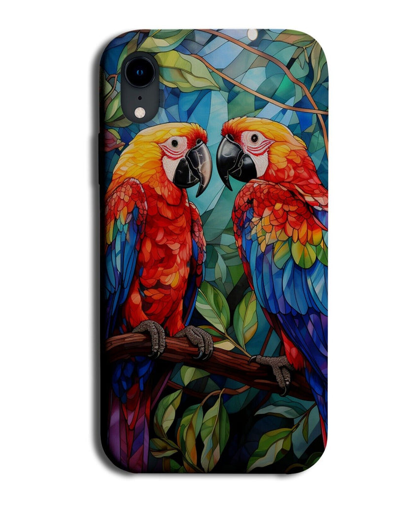 Colourful Parrots Faces Phone Case Cover Parrot Face Bird Exotic Macaw DF93