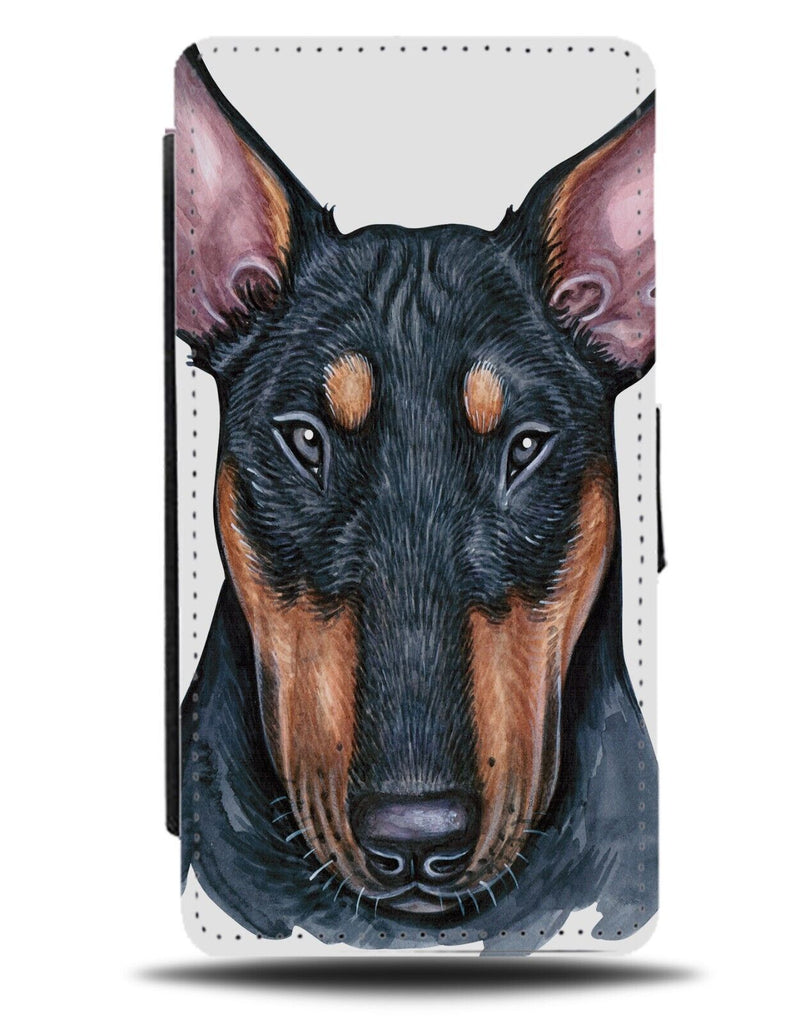 Black Bull Terrier Dog Flip Wallet Case Terriers Face Dogs Ears Nose Photo BA32