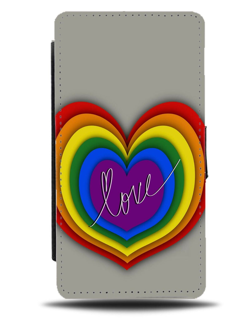 Pride Love Heart Spirals Flip Wallet Case Shapes Hearts Outlines LGBT LGBTQ BF78