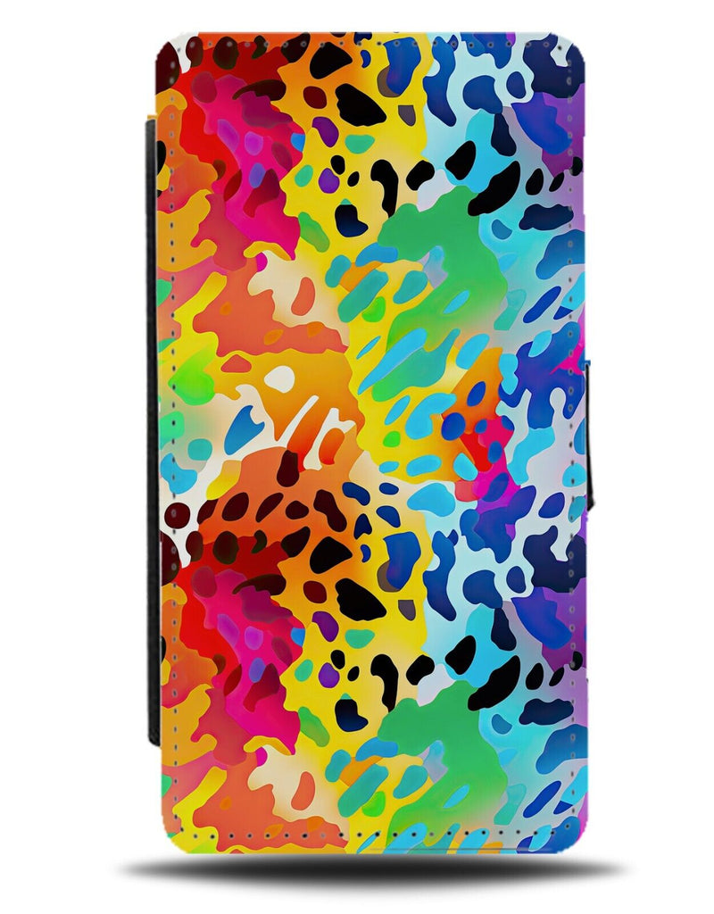Colourful Pastel Animal Skin Pattern Flip Wallet Case Zoo Safari Style DB52