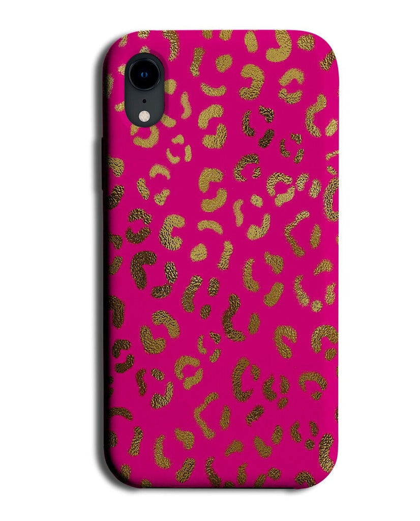 Pink and Gold Leopard Print Spots Phone Case Cover Safari Golden Zoo Cheeta AY43