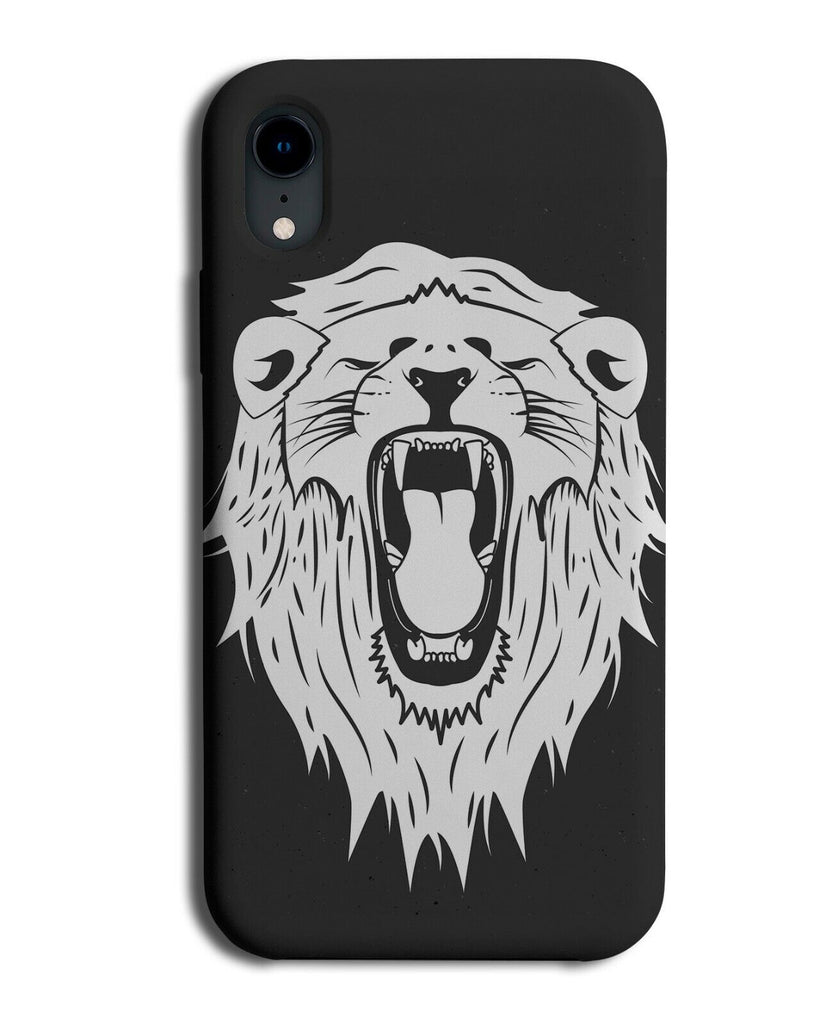 Roaring Lion Silhouette Shape Phone Case Cover Head Face Lions Outline J698