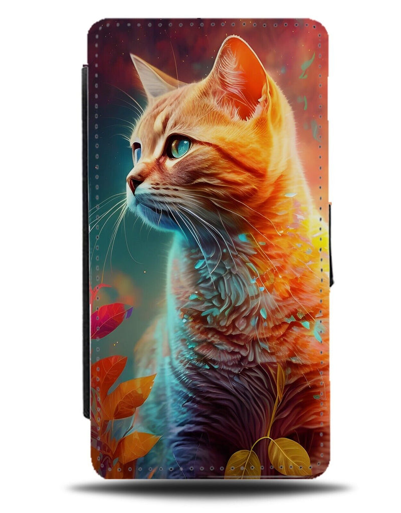 Ginger Cat Flip Wallet Case Cats Kitten Colourful Pet Photo Photograph Pets CA53