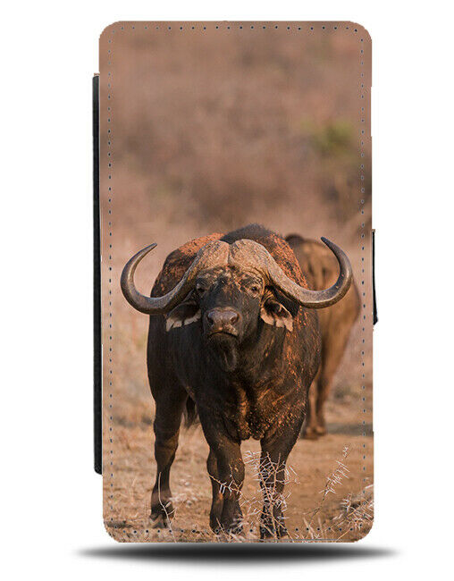 Buffalo Flip Wallet Case Buffalos Wild Face Head Horns Nature Animal Photo H901