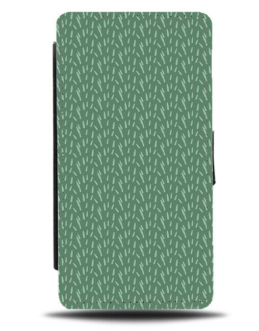Green Gardening Flip Wallet Case Allotments Print Cactus Lines E963