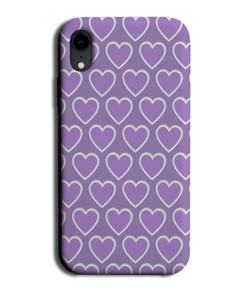 Lilac Purple Love Heart Shapes Phone Case Cover Lavender Colour Violet CK78