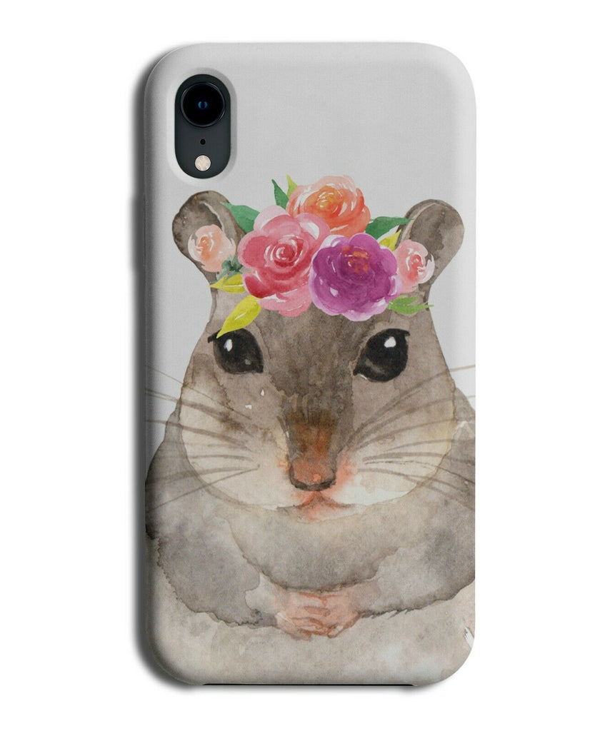 Hamster In Flower Crown Phone Case Cover Girly Girls Floral Funny Hamsters H976