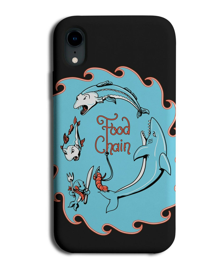 Food Chain Phone Case Cover Sharks Shark Fish Cycle Of Life Ocean Cartoon E162