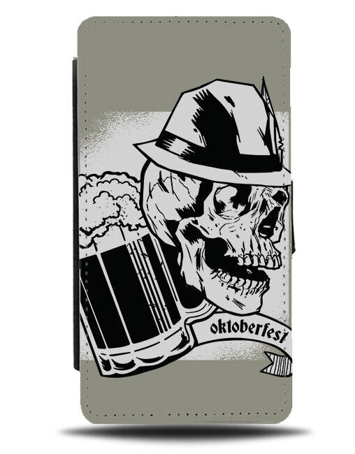 Oktoberfest Skull Pint Flip Wallet Case Drinking Alcohol Alcoholic Skulls J025