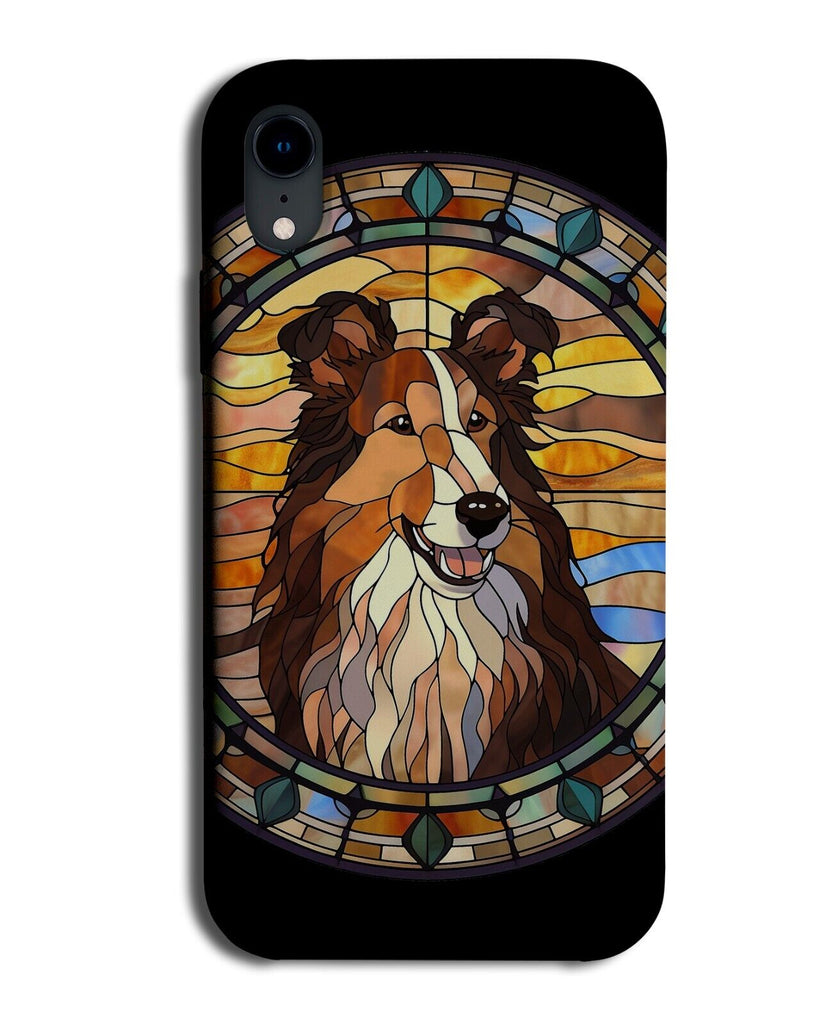 Shetland Sheepdog Stained Glass Window Design Phone Case Cover Dogs Dog DH47