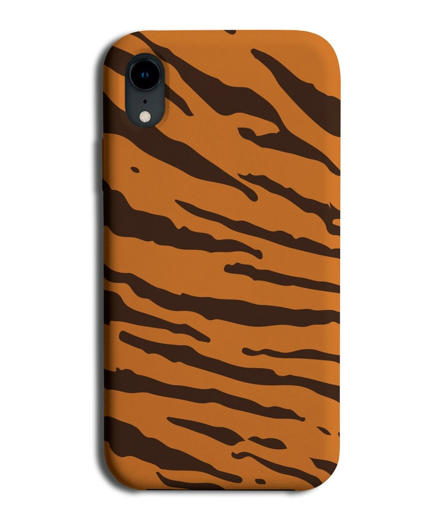 Cartoon Tiger Stripes Phone Case Cover Marks Lines Black and Orange E645