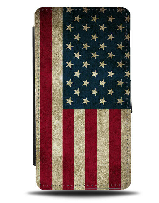 American Flag Flip Cover Wallet Phone Case America USA United States B775