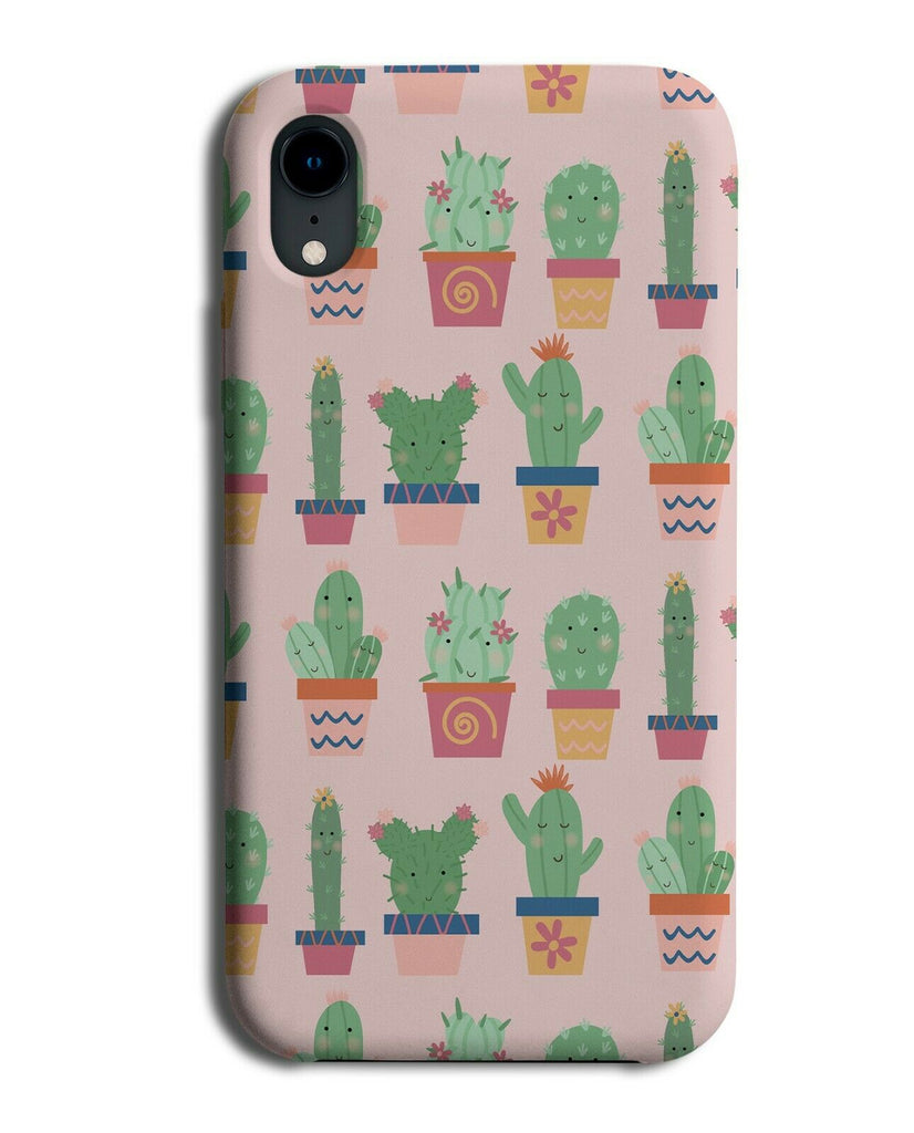 Pink Various Plant Pots Phone Case Cover Cactus Cartoon Flowers Novelty E964