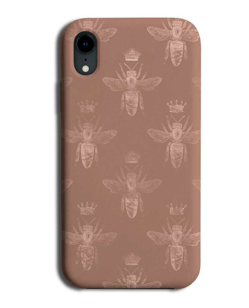 Rose Gold Silhouetted Bees Phone Case Cover Shapes Outlines Silhouettes G048