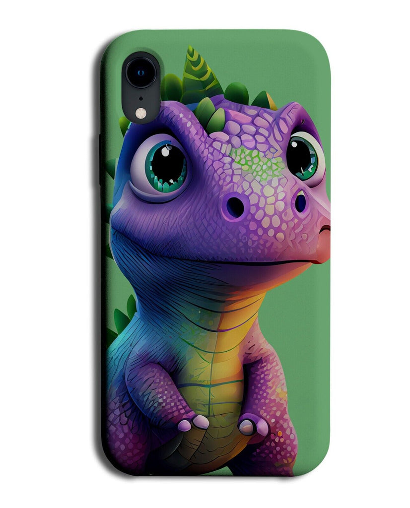 Purple Dinosaur Phone Case Cover Animated Dinosaurs Violet Coloured Lilac AD25