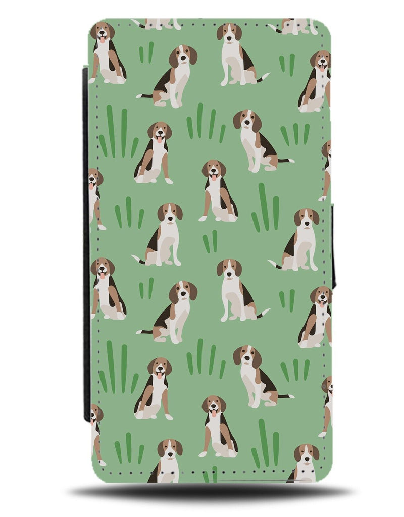 Beagles Pattern Flip Wallet Case Beagle Dog Dogs Breed Type Puppy Design CC18