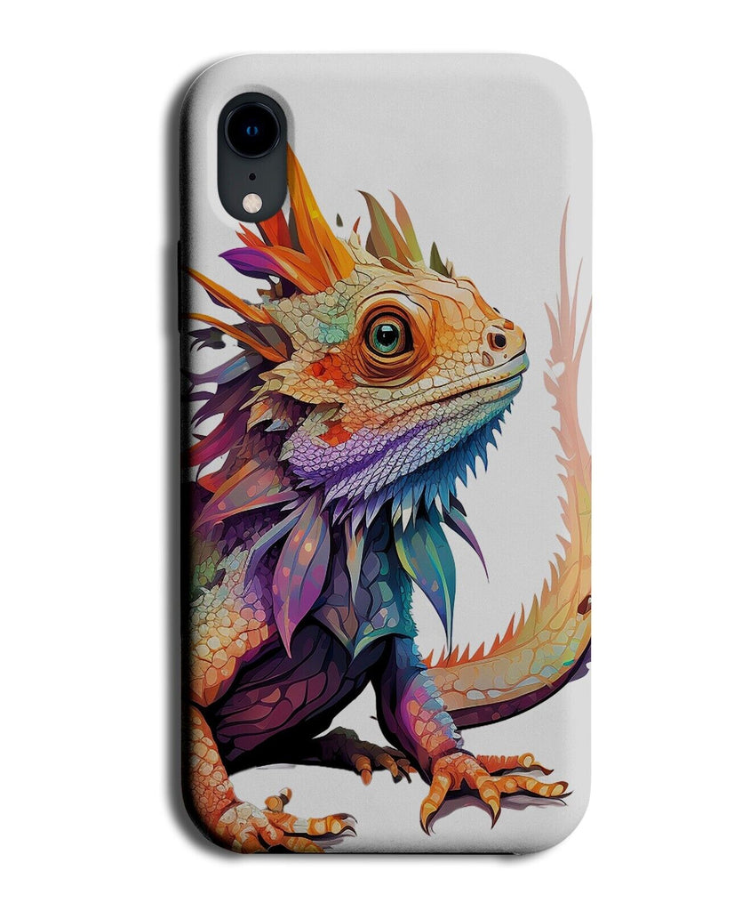 Colourful Bearded Dragon Phone Case Cover Dragons Lizards Face Reptile CZ88