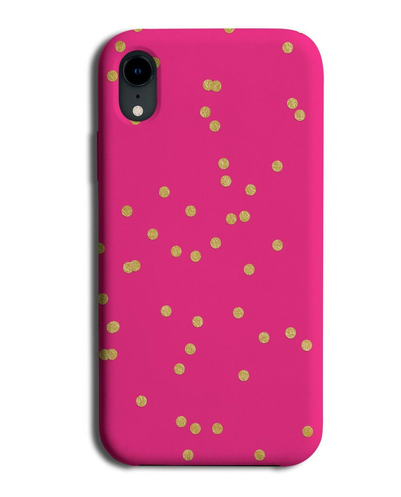Hot Pink and Gold Dotty Phone Case Cover Spotty Spots Dots Shapes F705