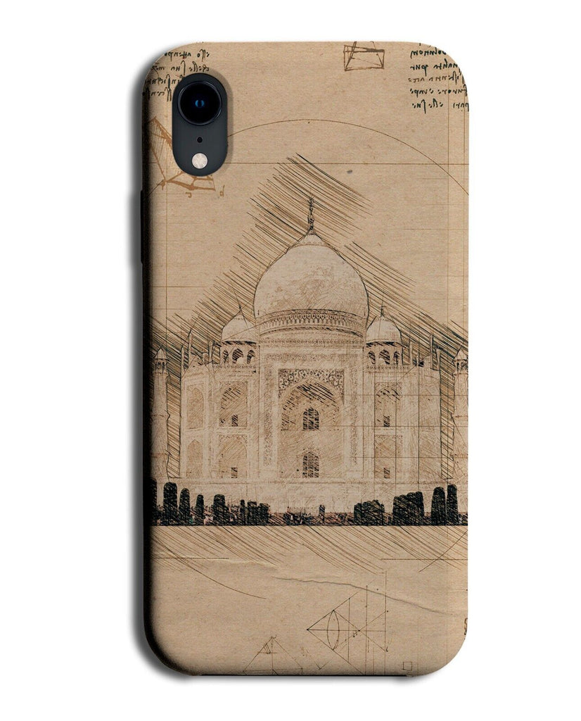 Taj Mahal Scrapbook Phone Case Cover Scrap Book Indian Drawing Sketched BU71
