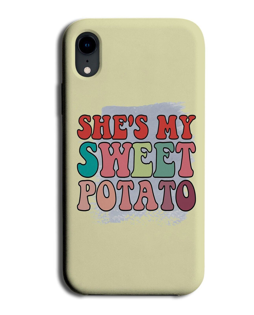 Retro She's My Sweet Potato Phrase Phone Case Cover Relationship Soppy P363