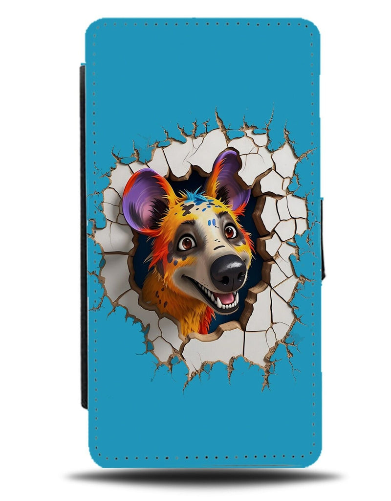 Funny Hyena Flip Wallet Case Hyenas Animal Novelty Hyina 3D Design Wall DD17