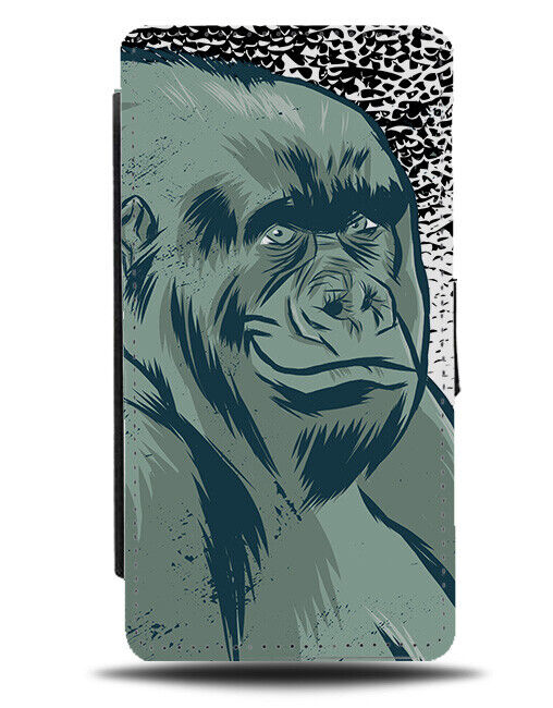 Gorilla Artwork Drawing Picture Flip Wallet Case Gorillas Art Work Painting J823
