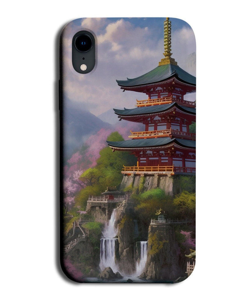 Japanese Landmark Phone Case Cover Shrine Water Fall Background Temple Asia AU29