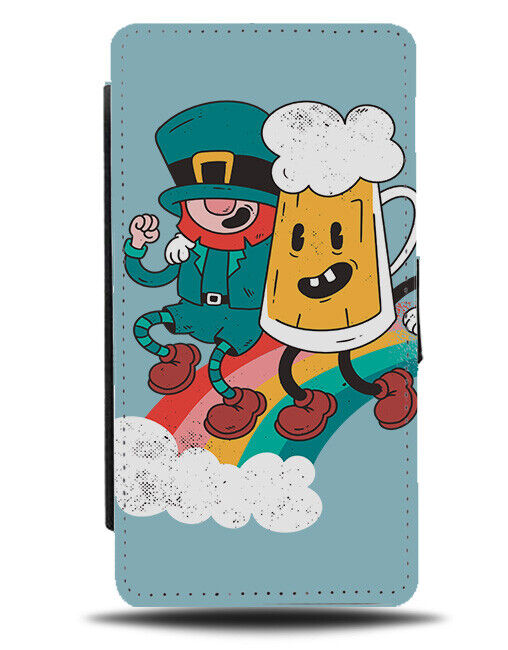 Beer and Leprechaun Friendship On The Rainbow Flip Wallet Case Irish J597