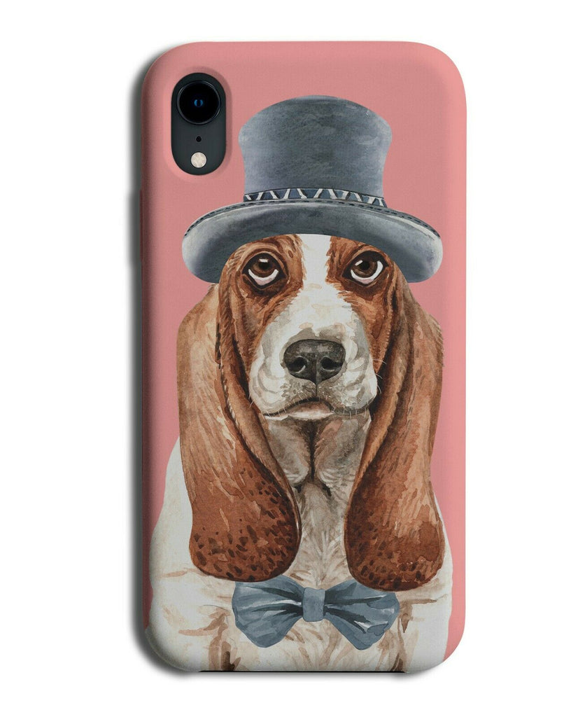 Basset Hound Top Hat And Bow Tie Phone Case Cover Tophat Bowtie Picture K482