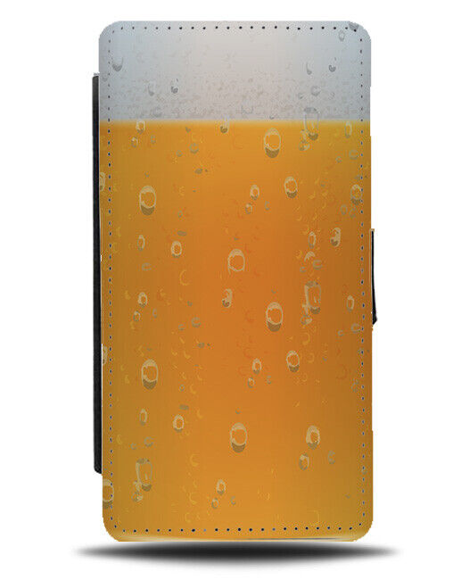 Novelty Pint Of Beer Design Flip Wallet Case Picture Full Bubbles Froth Pub J606