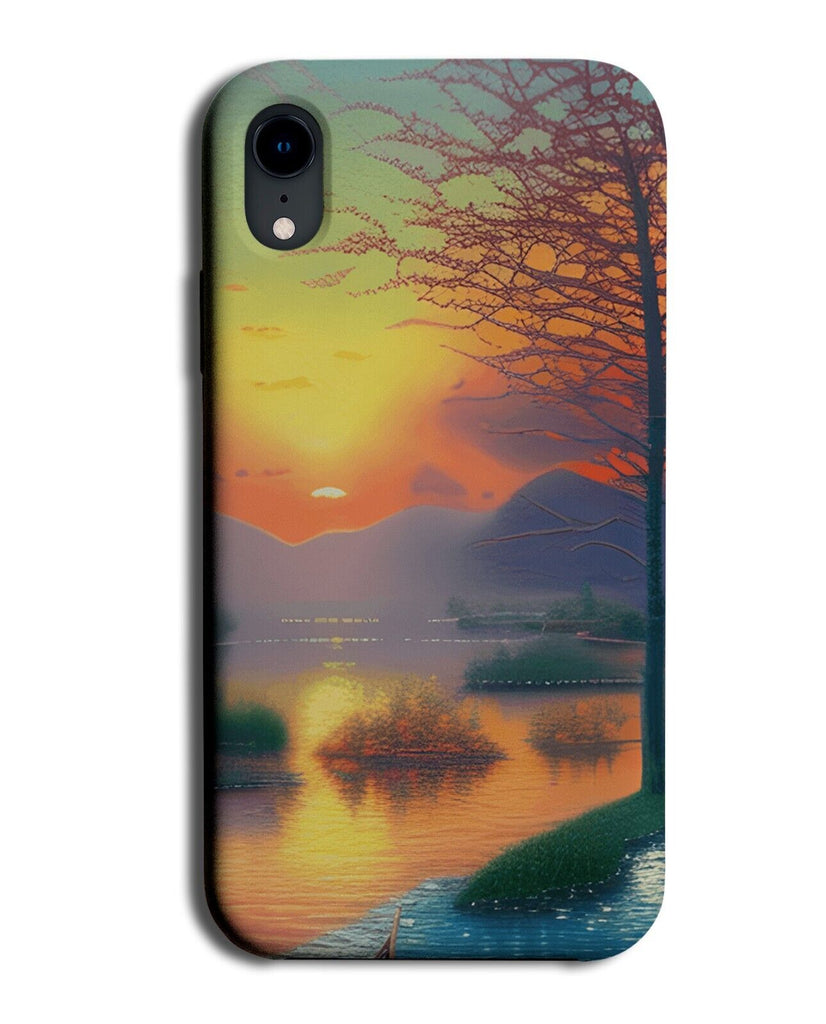 Scenic River Sunrise Phone Case Cover Sunset Sun In Sky Rise Set Suns Lake BB35