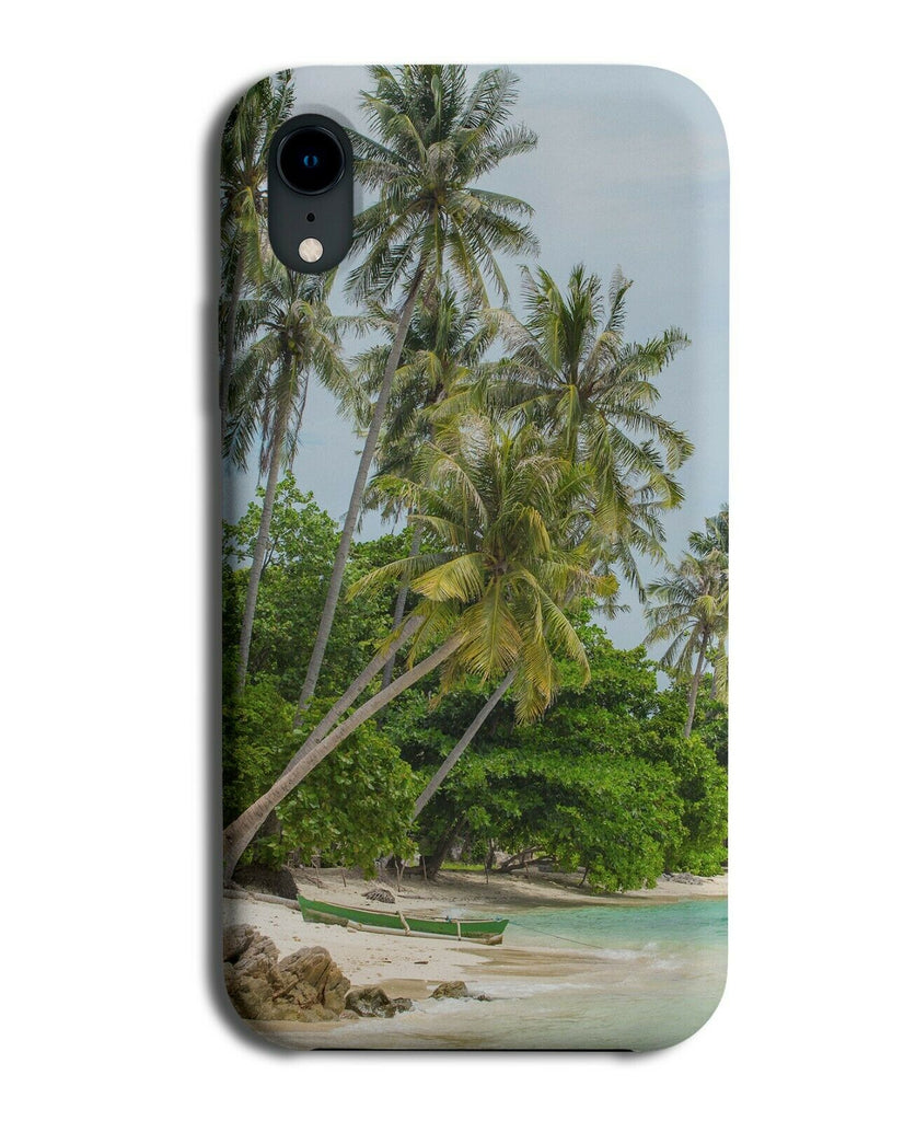 Palm Trees On Beach Phone Case Cover Beaches Dessert Island Stranded H225