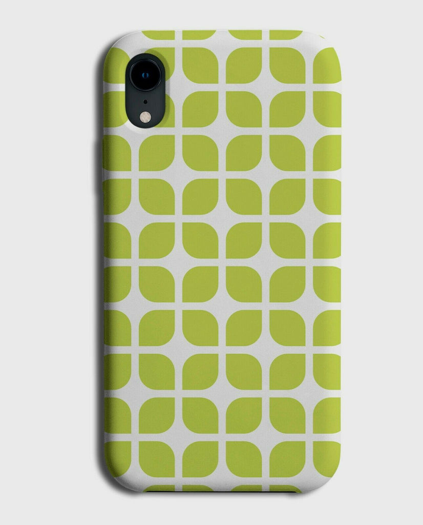 Lime Green Retro Funky Shapes Phone Case Cover Shapes Bubble Squares G496