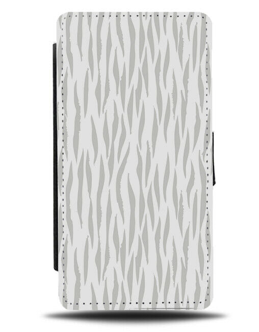 White and Grey Zebra Print Flip Wallet Case Tiger Animal Design F113