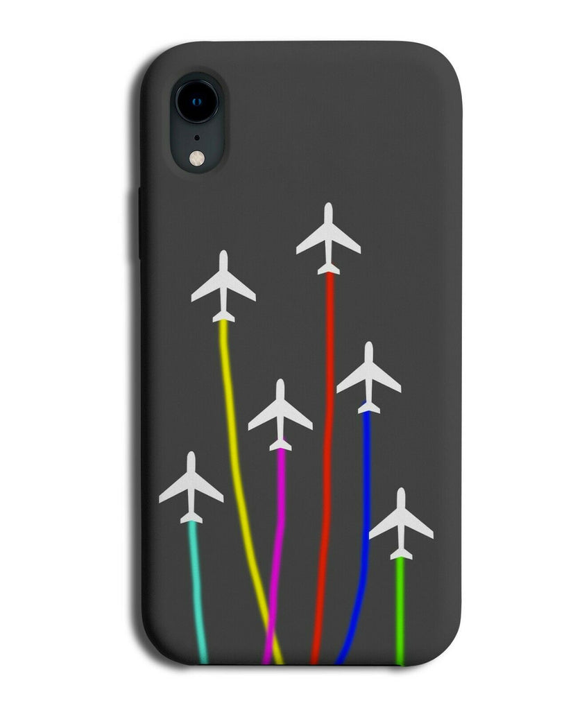 Colourful Airplane Phone Case Cover Cartoon Multicoloured Planes Rainbow si121