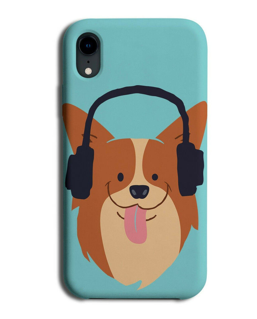 DJ Corgi Phone Case Cover Funny Corgis Dog Dogs Cartoon Doggy Headphones E473