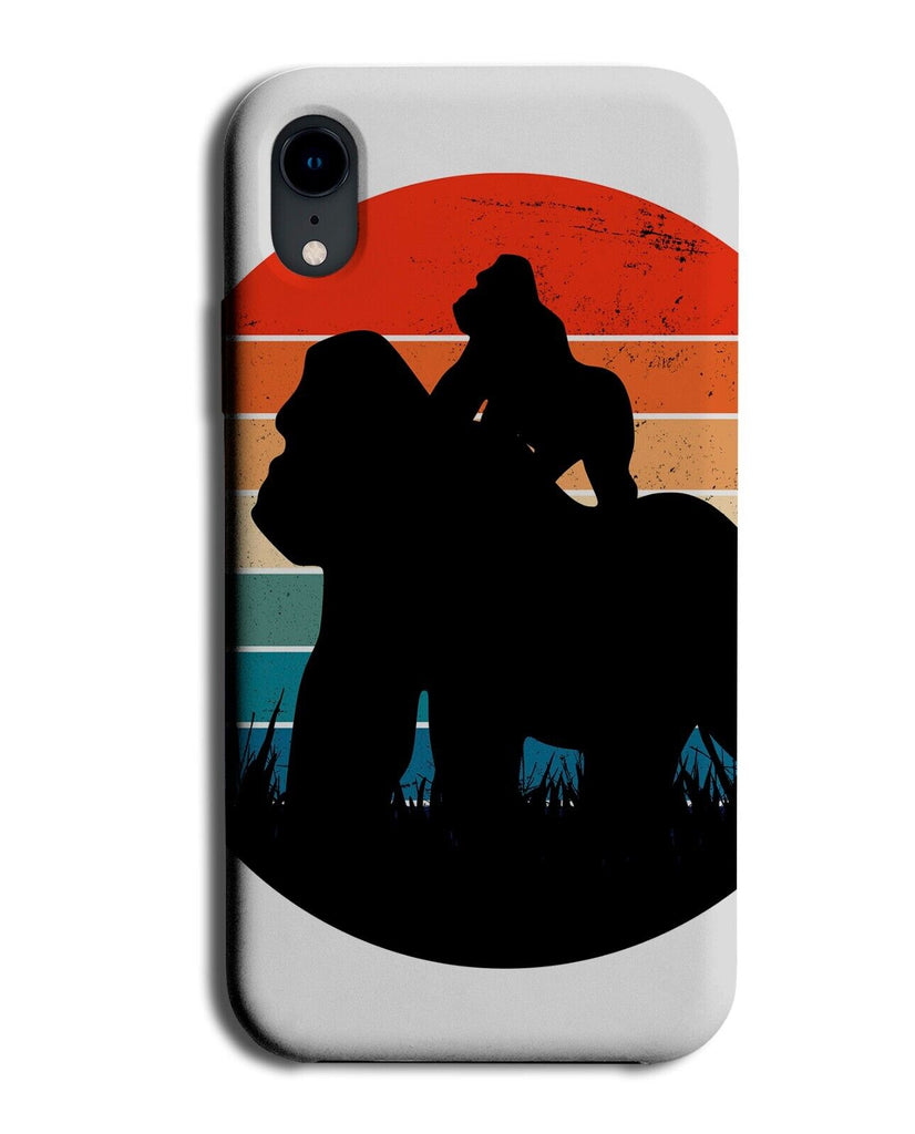 Momma Gorilla Silhouette Phone Case Cover Gorillas Shape Outline Parent Mum AS46