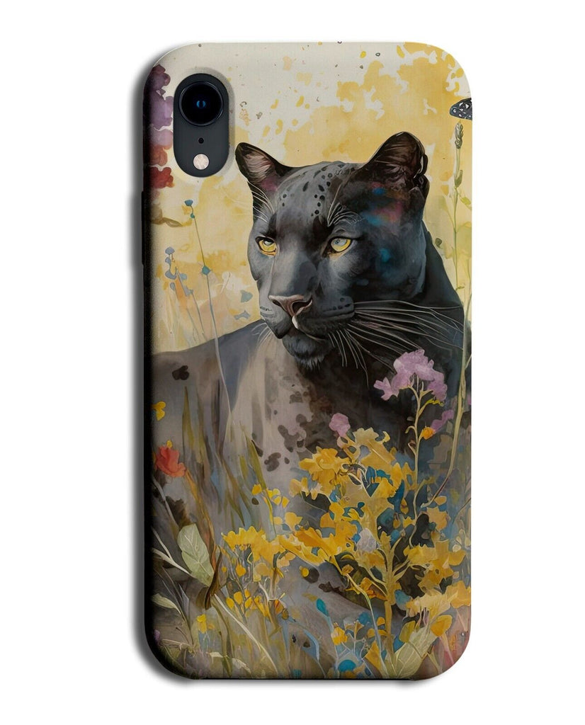 Black Panther Watercolor Phone Case Cover Painting Print Jaguar Leopard BV98