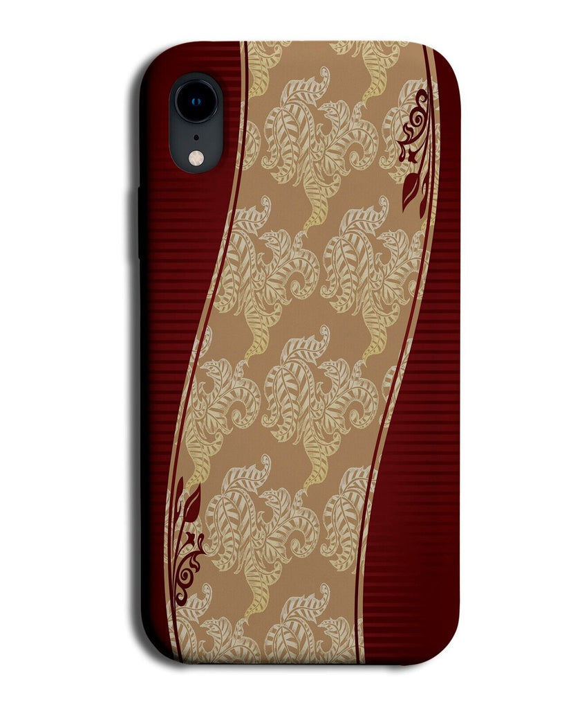 Red and Gold Floral Patterning Phone Case Cover Golden Reddish Flowery Reds Q082
