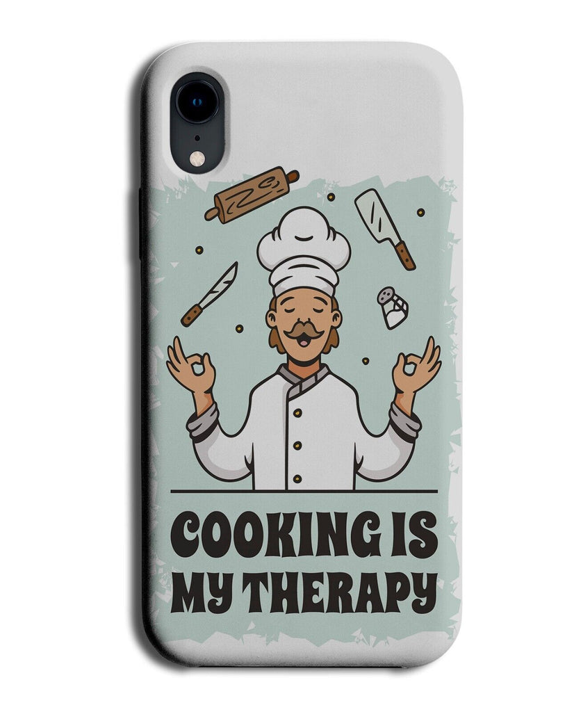Cooking Is My Therapy Phone Case Cover Cook Cooks Chef Cooker Baker Baking P622