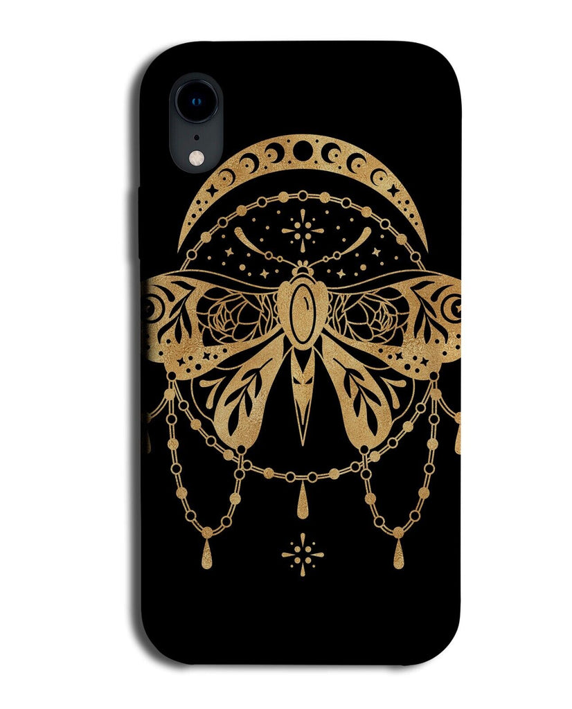 Gold and Black Luna Moths Phone Case Cover Moth Lunar Moons Moon Golden P332G
