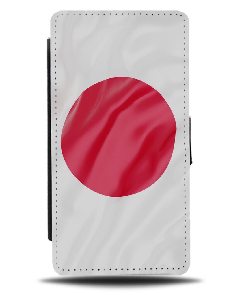 Japan Flag Flip Wallet Case Japanese Symbol Spot Asian Tokyo Style Gift Red CY18