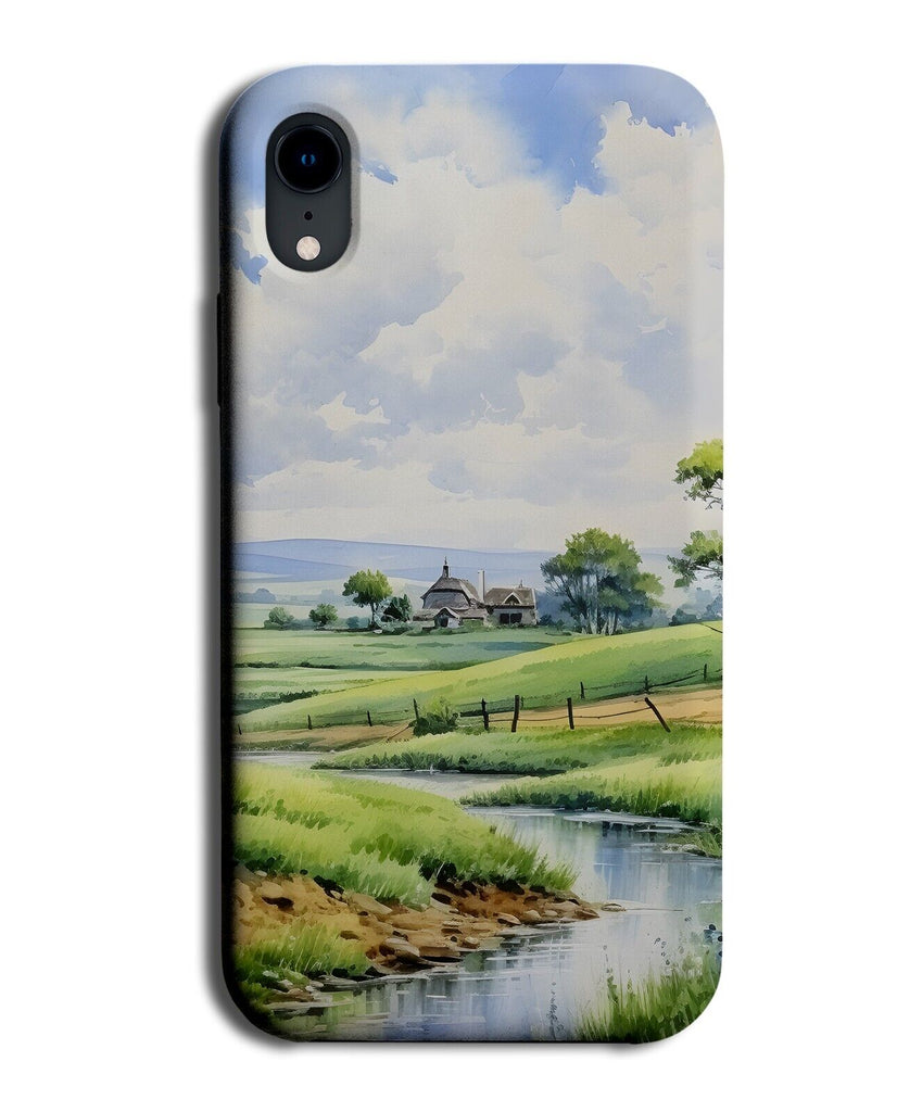 Oil Painting Countryside Phone Case Cover Country Side Green Fields Meadows DB22