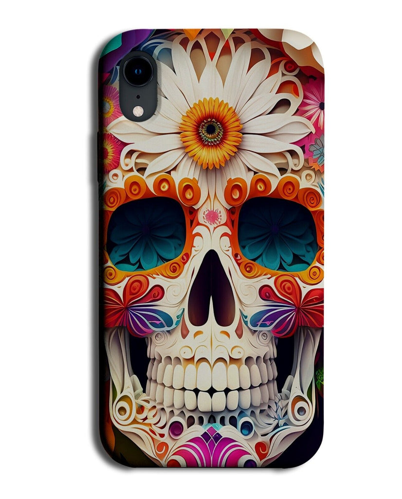 Bright Colourful Sugar Skull Mask Phone Case Cover Mexico Mexican Floral BB19