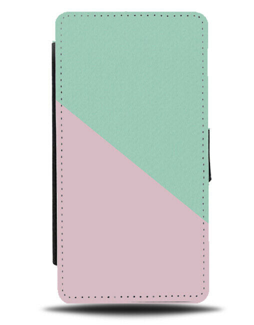 Mint Green and Baby Pink Flip Cover Wallet Phone Case Light Pale Girls i420
